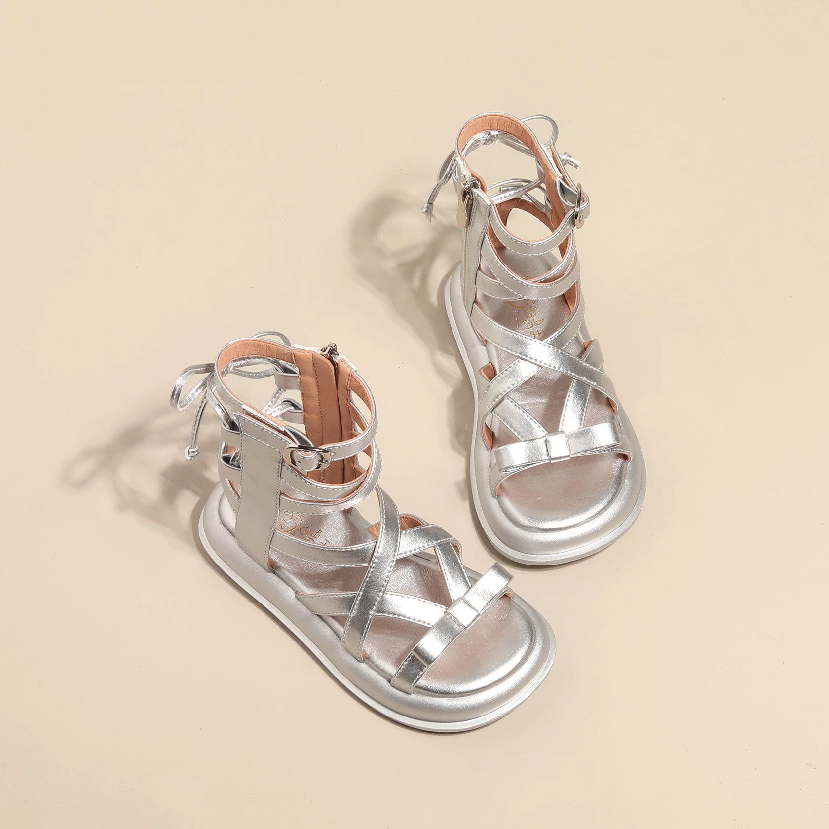 女童凉鞋2024夏季儿童时尚洋气公主凉靴小女孩沙滩高筒软底罗马鞋