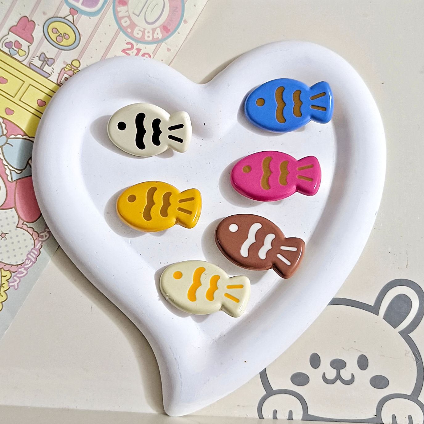 可爱卡通小鱼发夹女甜美少女前额侧边刘海碎发鸭嘴夹头饰儿童发卡