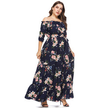 2023 Summer Plus size Printed Loose Dress Fat Women dresses