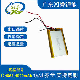 124065 4000mAh聚合物锂电池按摩枪 音箱光子嫩肤仪 蓝光面罩电池