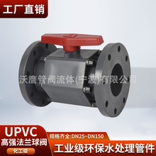 UPVC高强法兰球阀耐压耐高温耐腐蚀耐酸碱化工用GQ41F-10U塑料