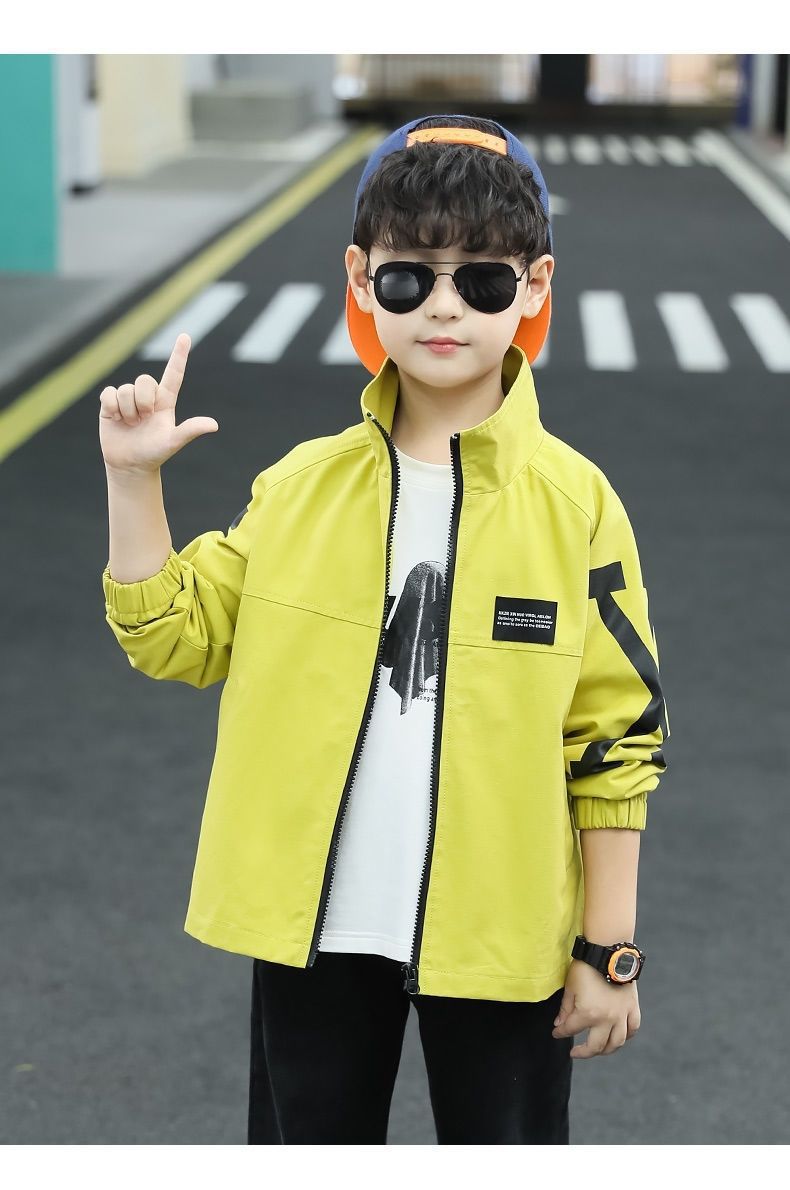 包邮童装男童春款外套洋气2022新款时尚男孩夹克中大儿童春秋上衣