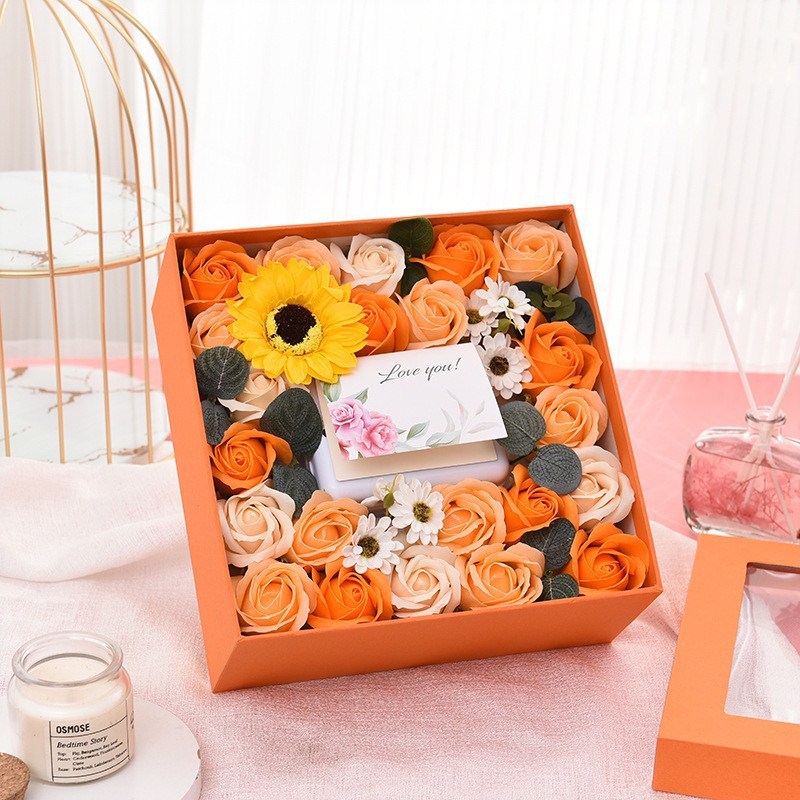 抽钱花盒七夕情人节花束礼盒生日拉钱礼物装钱有钱花现金惊喜盒子