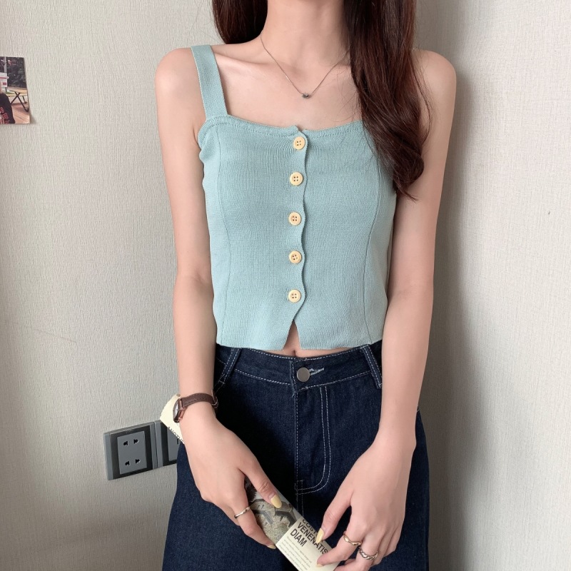 针织衫女背心吊带开衫