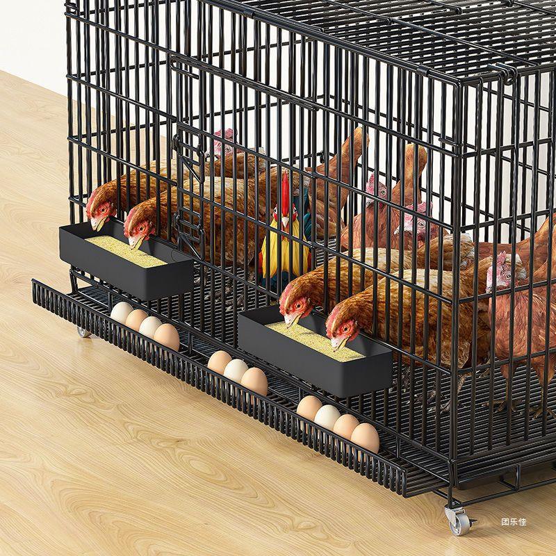 鸡笼子家用室内下蛋铁笼子特价清仓鸡窝大号特大号阳台折叠养殖笼