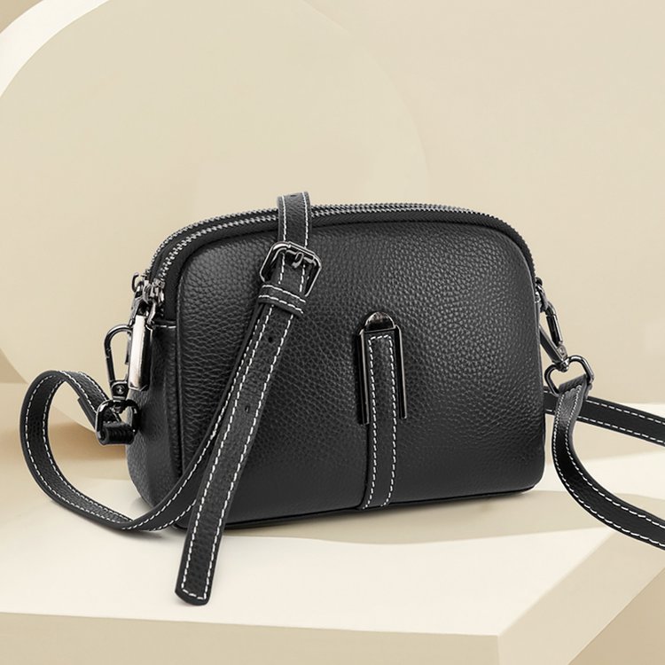 跨境外贸真皮包包女新款头层牛皮纯皮单肩包休闲斜挎包手机零钱包