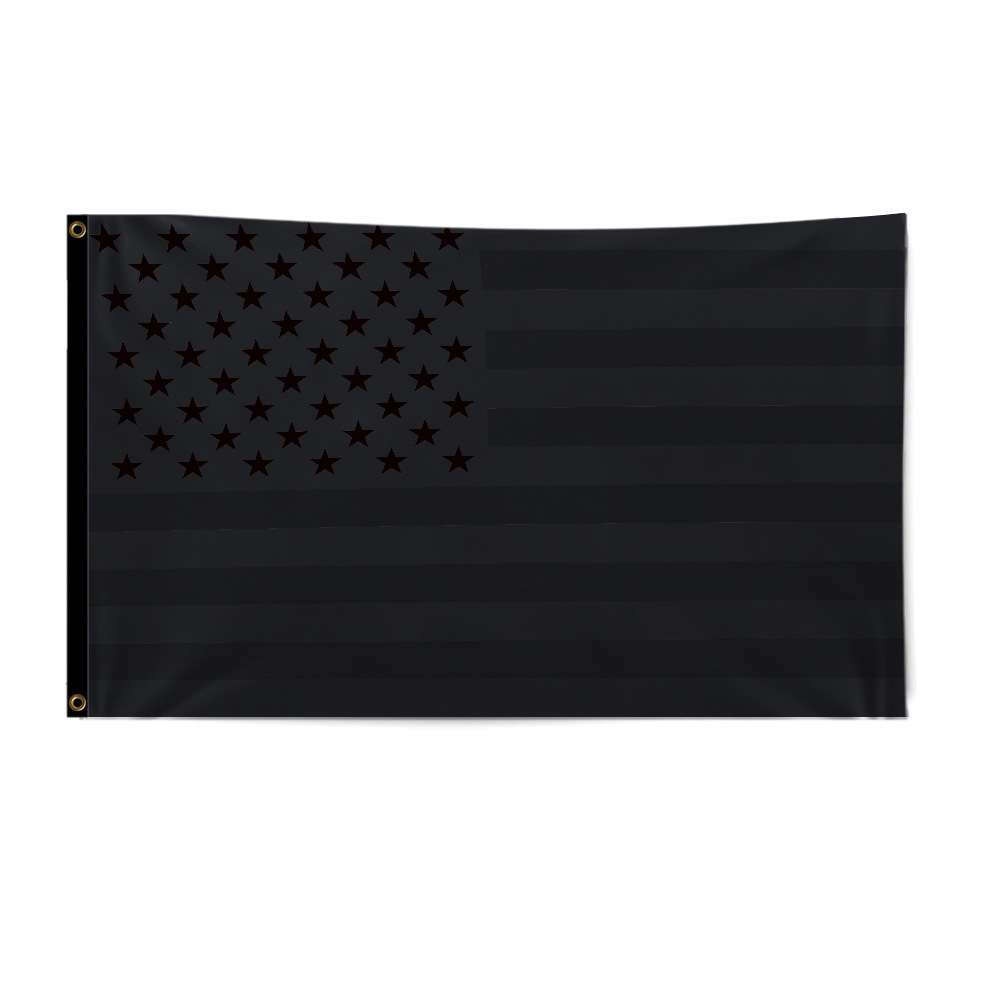 纯黑美国国旗 新设计 丝印即将上线 支持定制各类型旗帜