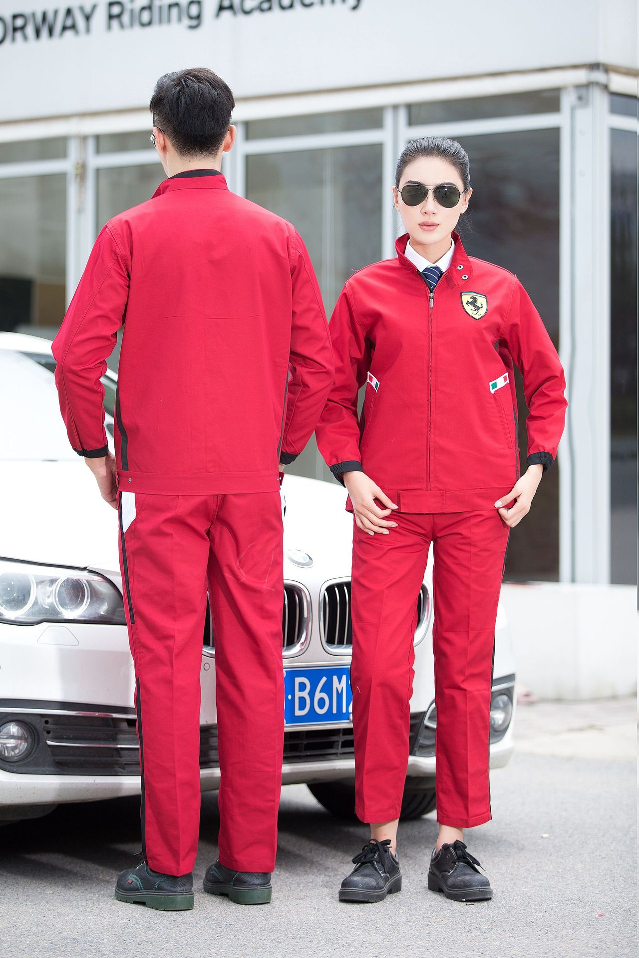 4s店长袖工作服套装男秋冬季汽车维修汽修劳保服印制logo