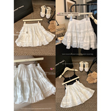 芭蕾风白色蛋糕裙半身裙女装夏季小众设计感半裙小个子a字裙短裙