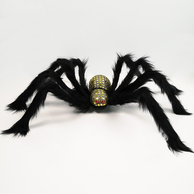 Halloween Big Spider Halloween Decorations Horror Props Simulation Skull Big Spider Plush Spider Toy