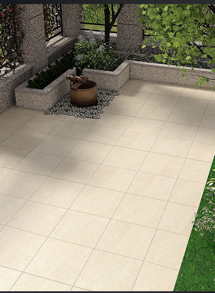 20mm仿砂岩石英砖户外别墅庭院砖花园地砖园林景观砖防滑耐磨瓷砖