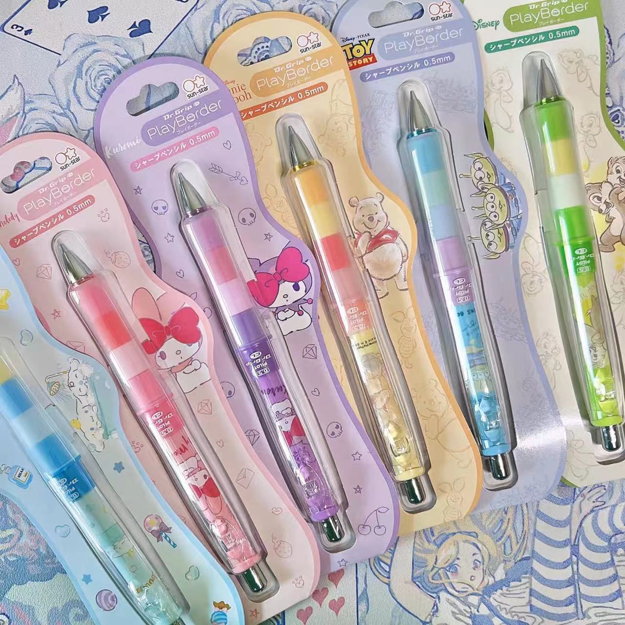 日本pilot百乐dr.grip三丽鸥&迪士妮限定款0.