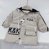 Kk Cotton 2022 winter new pattern Chaopai thickening Hooded Boy coat Winter clothes children Cotton CUHK