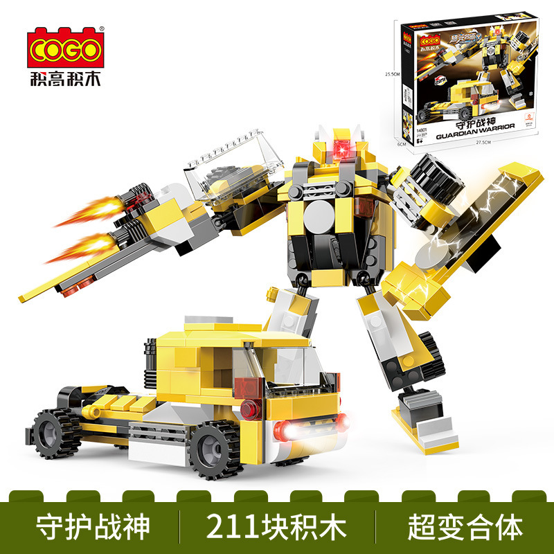[Free Shipping] Bumblebee Sports Car Deformation Robot Building Blocks Compatible with Lego Small Particles DIY Children's Intelligence