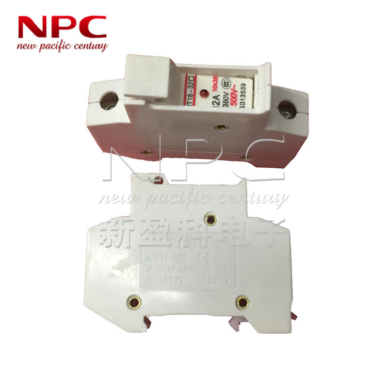 rt18-32保险丝座10x38 25a 380v/500v pcb安装保险管熔断器10*38