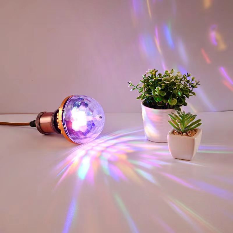 Stage Colorful Rotating Light Bulb Led Small Magic Ball Light Home KTV Christmas Lights Mini Disco Jumping Stage Bulb