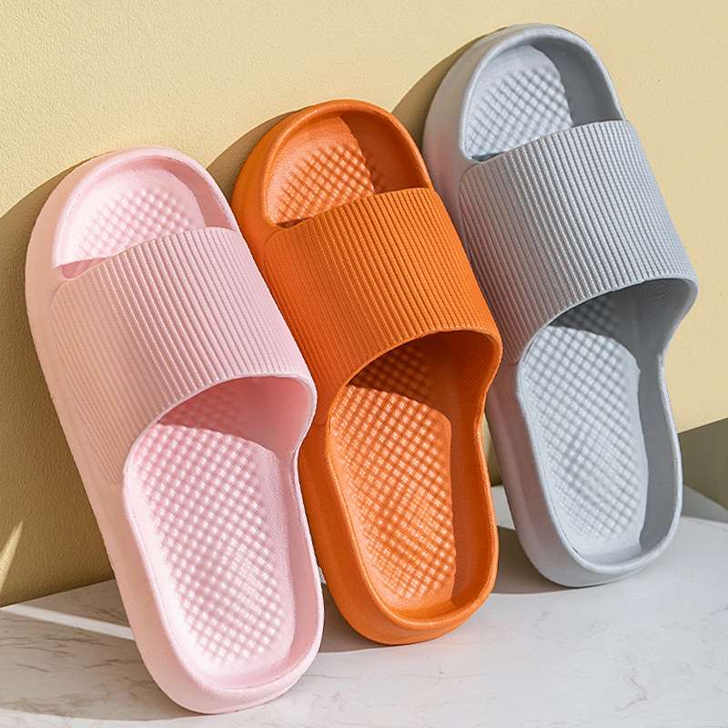 Slip-on Slippers for Women Summer Internet Celebrity Home Indoor Bathroom Bath Non-Slip Men's Hotel Home Couple Shoes