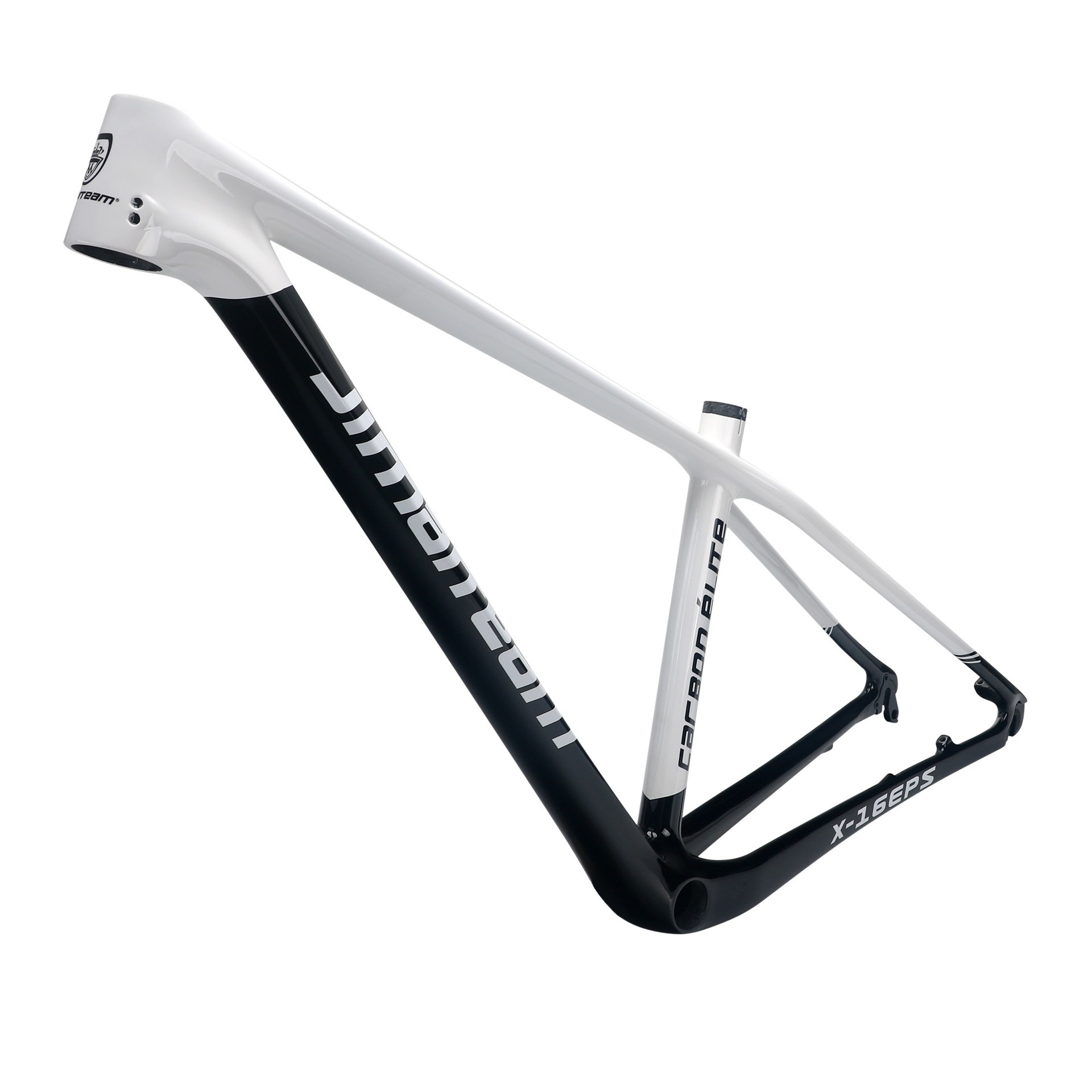 2021新款jimaiteam全碳纤维山地车架桶轴快拆通用自行车车架白色
