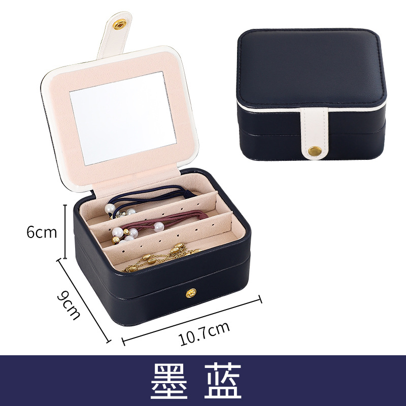 Korean Exquisite Children's Jewelry Box Multi-Layer Portable Travel Jewelry Ornament Storage Box Earrings Jewelry