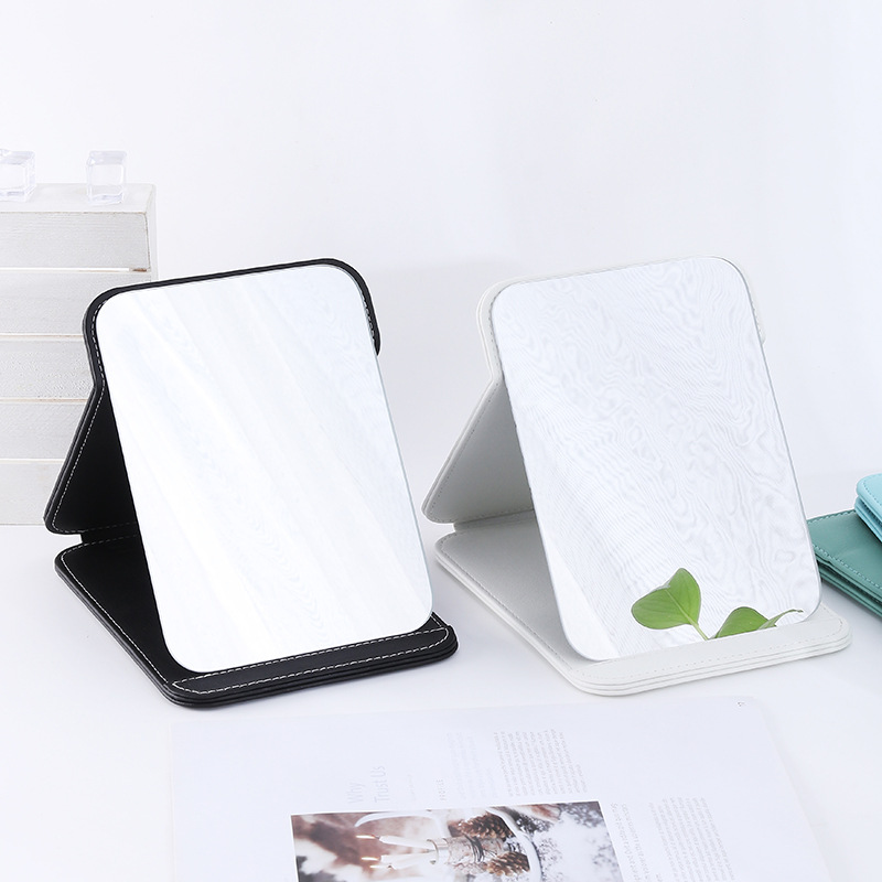 New Products in Stock Cosmetic Mirror Ins Desktop Small Mirror Portable Portable Wholesale Folding Table Dressing Mirror