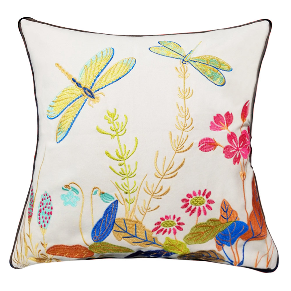 厂家批发跨境北欧美式全棉刺绣抱枕现代ins风沙发靠垫套网红靠枕