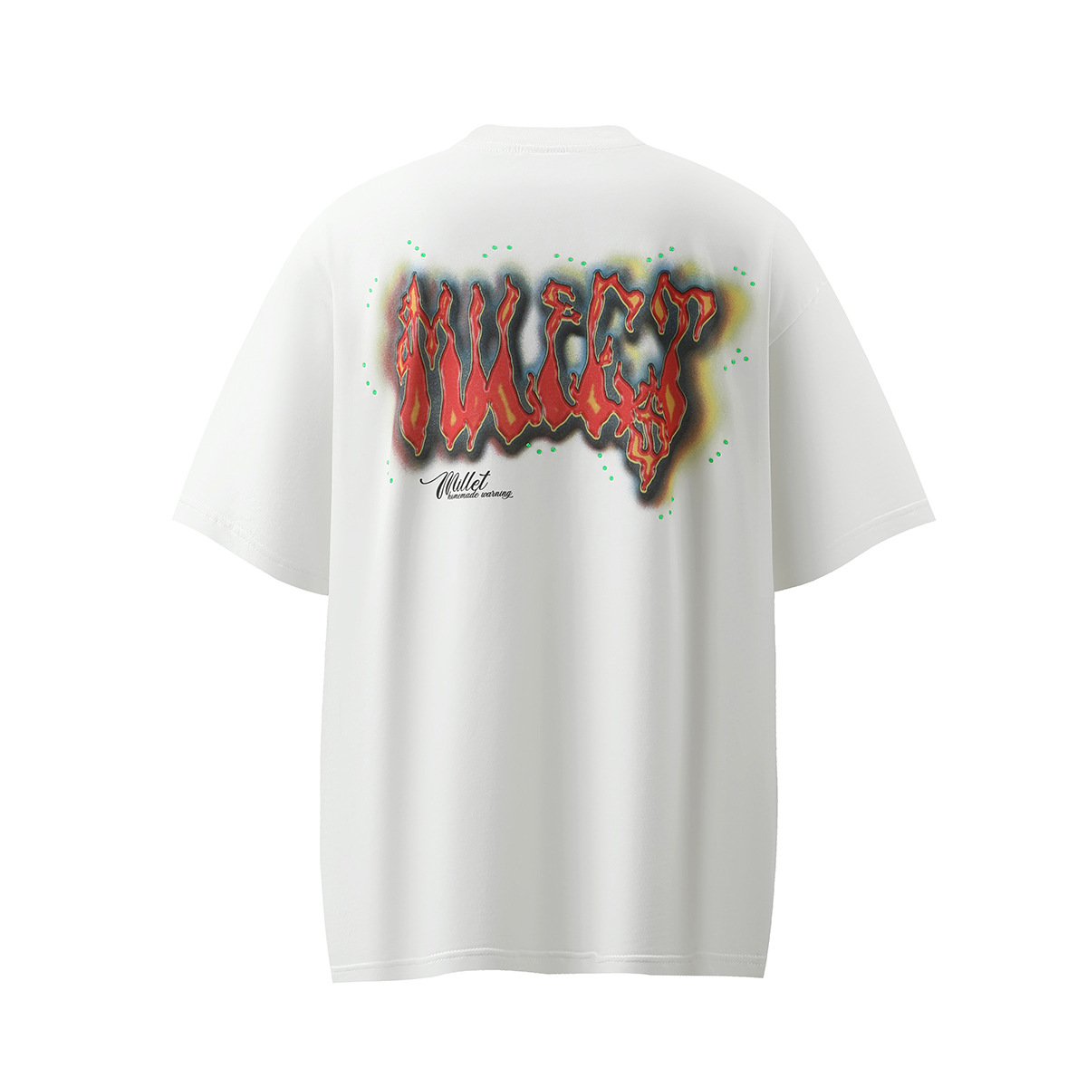 嘉衣库男装2024美式街头潮牌t恤短袖宽松创意火焰印花情侣文化衫