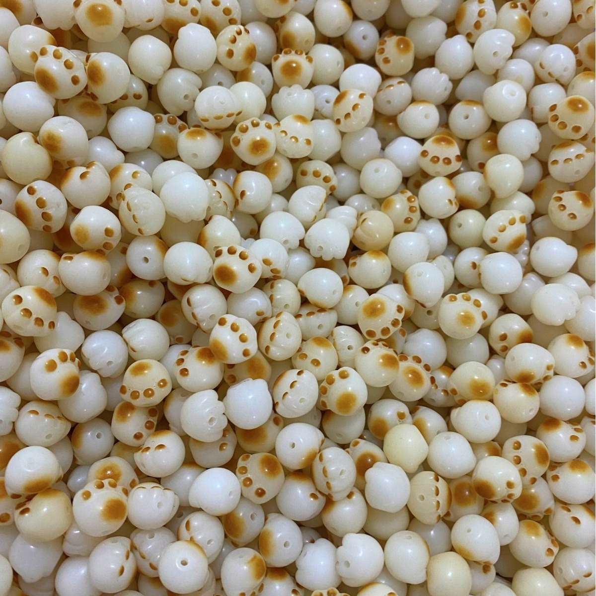 炭烧猫爪白玉菩提根雕刻猫爪招财猫diy串珠文玩配饰散珠菩提-阿里巴巴