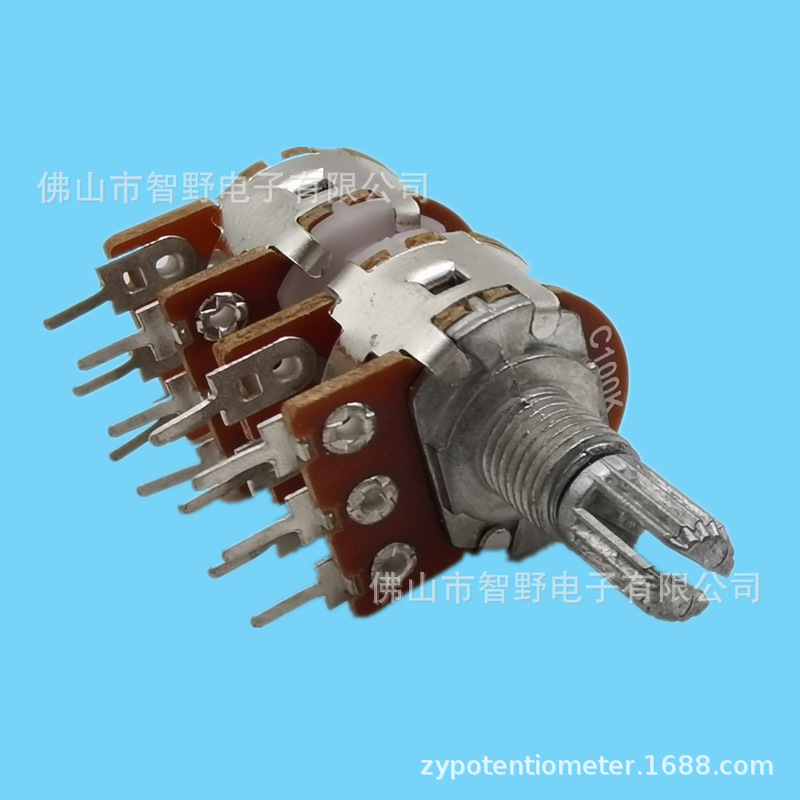 WH148多联电位器16MM型四排旋转电位器音响功放音量电位计C100K