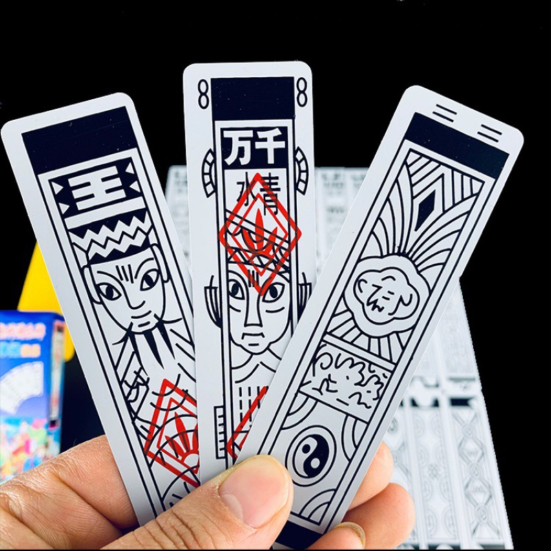 66成交8件老年人塑料纸牌老牌扑克长条水浒人物纸牌山东牌批发热卖