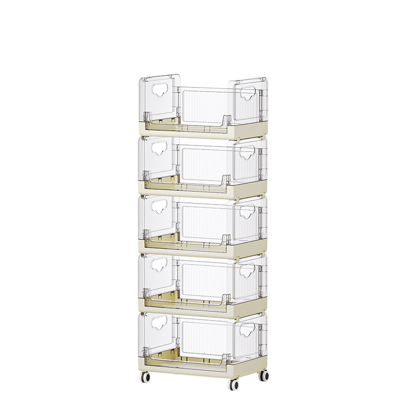 2023 New Kitchen Storage Rack Multi-Layer Household Vegetable Rack Cooking Rack with Wheels Multi-Functional Organizing Storage Rack