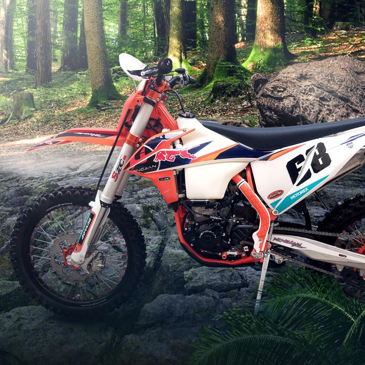 恒舰nc300cc单凸轮轴越野摩托车 大油箱 山地摩托车林道场地车