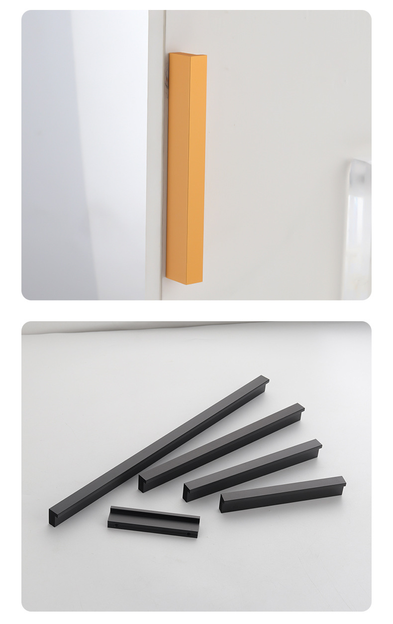 现代简约l型拉手铝型材加长把手橱柜抽屉拉手铝合金衣柜一字拉手