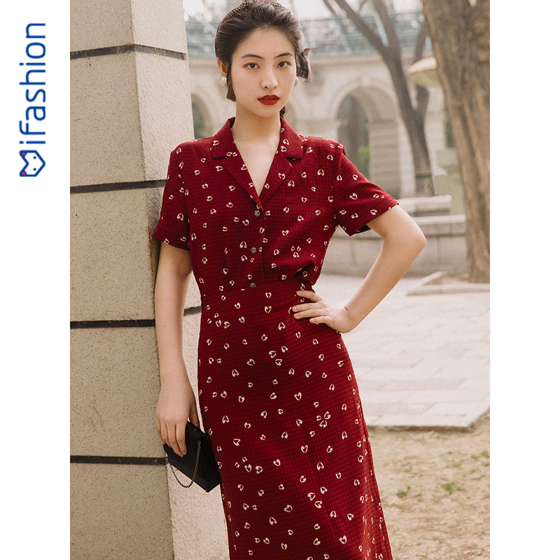 港风套装女复古chic女装80年代怀旧服装时尚小个子穿搭短袖两件套