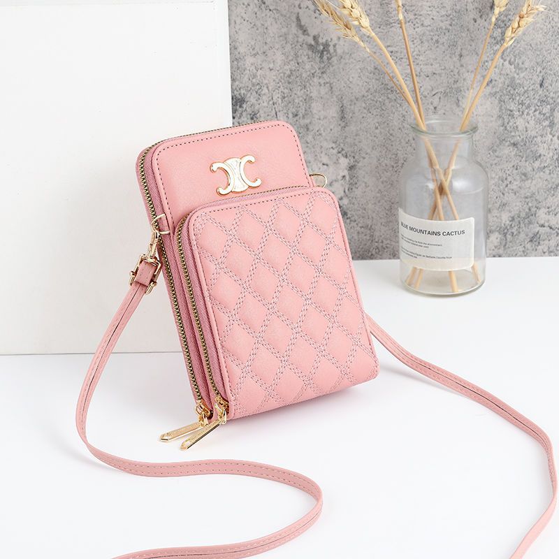 New Three-Pull Mobile Phone Bag Female Korean Style Versatile Girl Shoulder Small Messenger Bag Women's Fashion Mini Small Bag Female