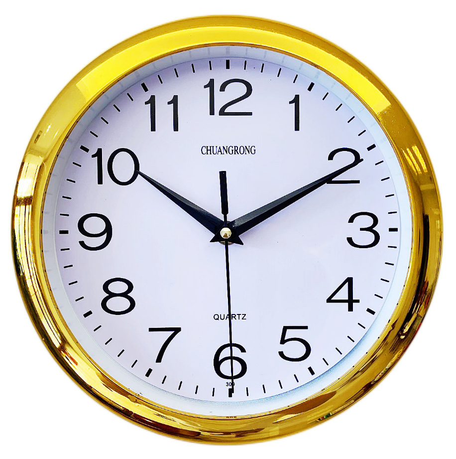 【8寸挂鈡】静音石英钟 供应可加印logo塑料装饰挂钟出口厂家批发