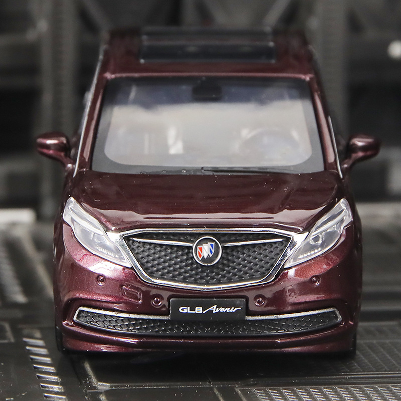 jk823578仿真别克gl8合金商务车模型声光玩具车金属摆件品收藏品