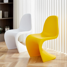 U4IZ北欧家用餐椅可叠放简约设计师洽谈网红塑料靠背椅潘东椅梳妆