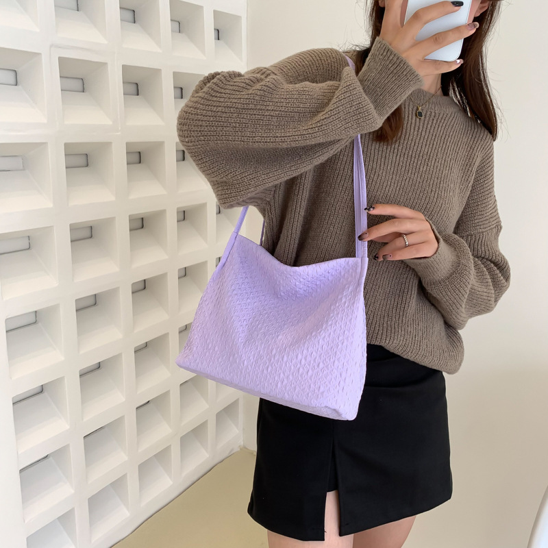 2023 New Large Capacity Fashion Women's Tote Bag Simple Korean Shoulder Women's Crossbody Bag Minimalist Candy Color Handbag