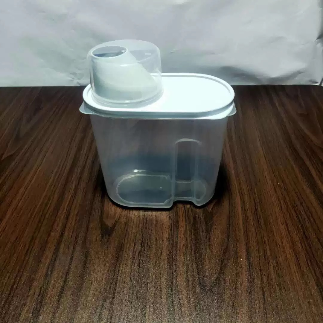 Household Transparent Cereals Storage Tank Food Dry Goods Kitchen Storage Box Sealed Plastic Cans Waterproof Cereal Can