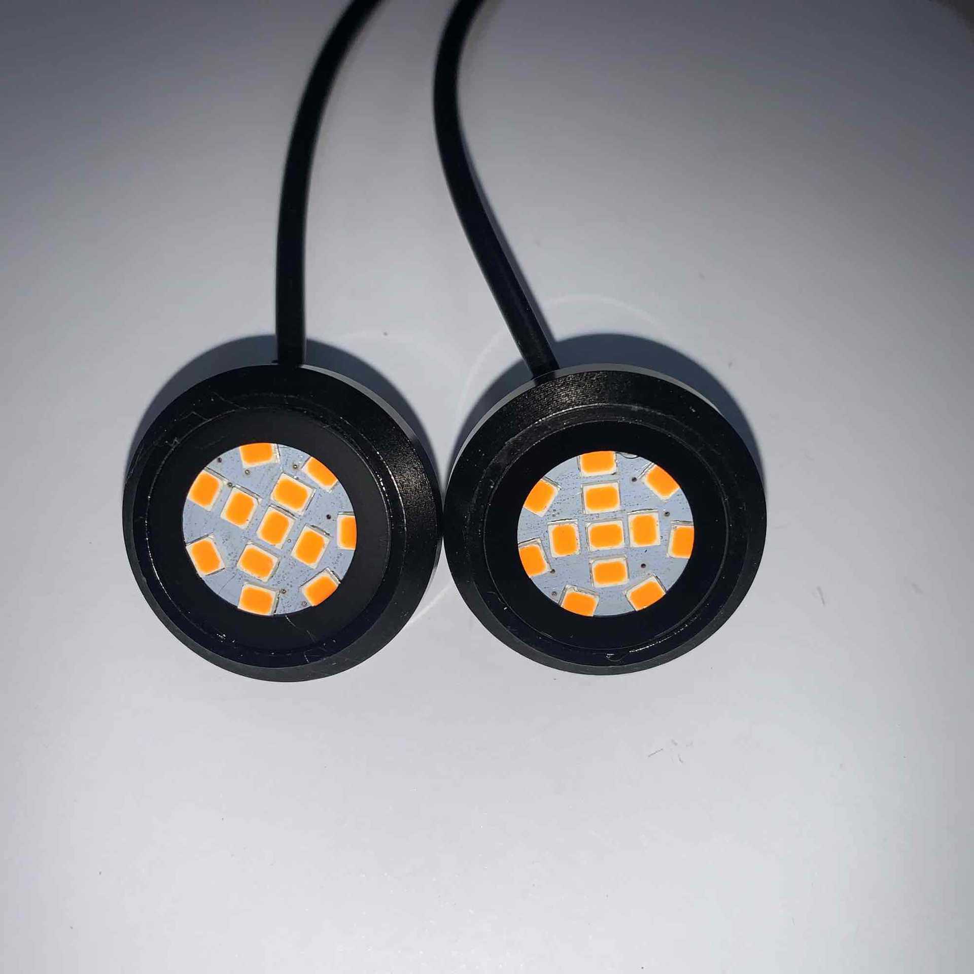 汽车改装车门防撞灯警惕灯爆闪led警示灯防水带透镜2835 9灯防水