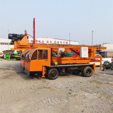 800孔径地基打桩机 车载移动长螺旋钻机 6米多角度地基打桩机