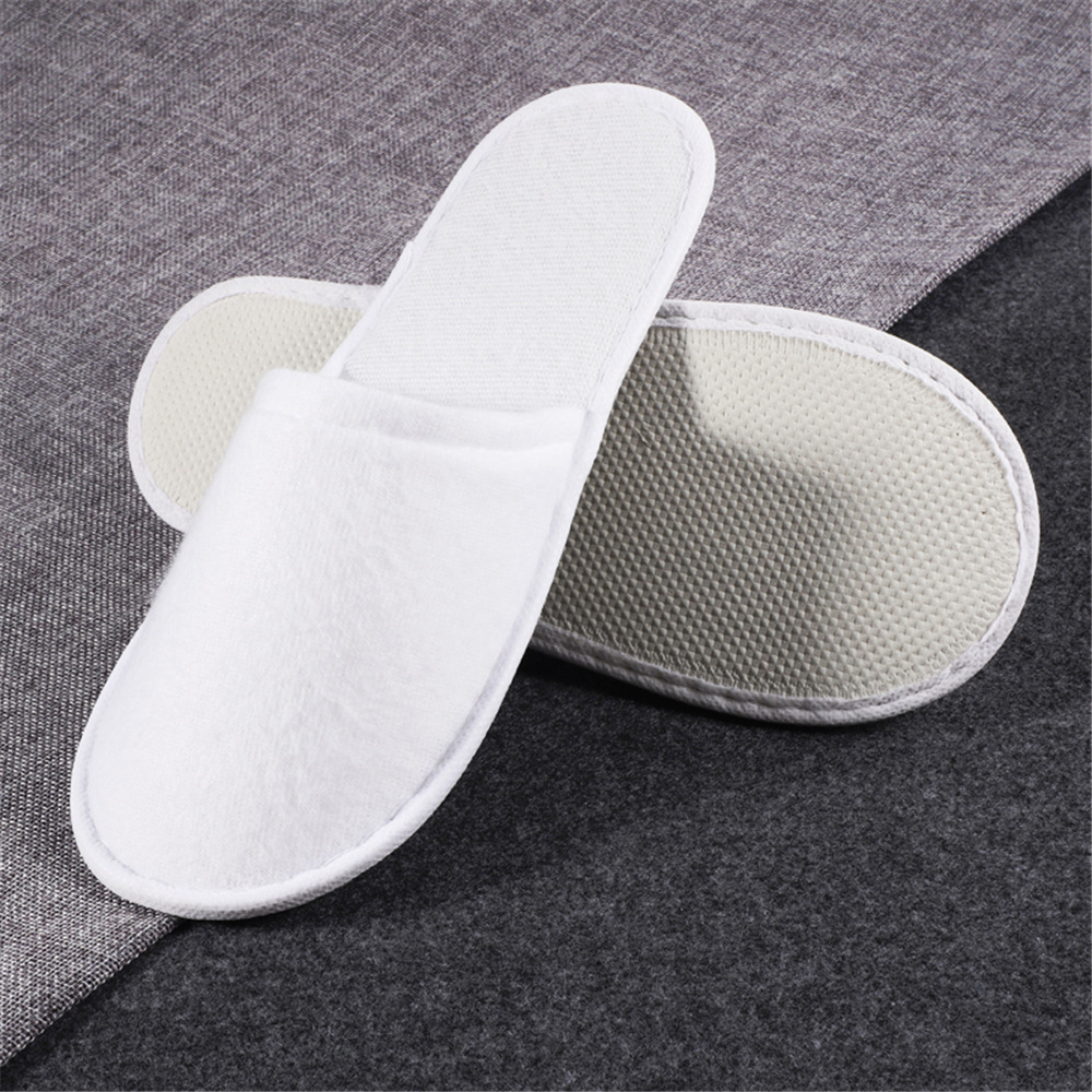 Hotel Hotel Disposable Slippers Bed & Breakfast Slippers Home Guest Slippers Coral Velvet Non-Woven Fabric Brushed Fabric Slippers