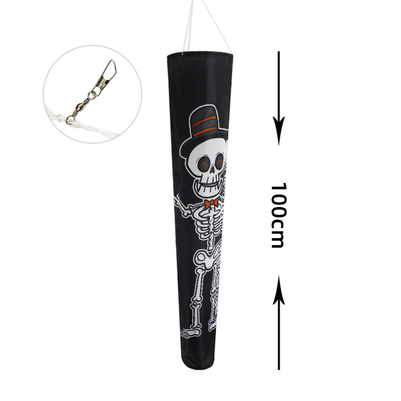 Halloween Windsock Halloween Hair Dryer Hanging Ghost Ghost Decoration Pumpkin Skull Wind-Turning Flag