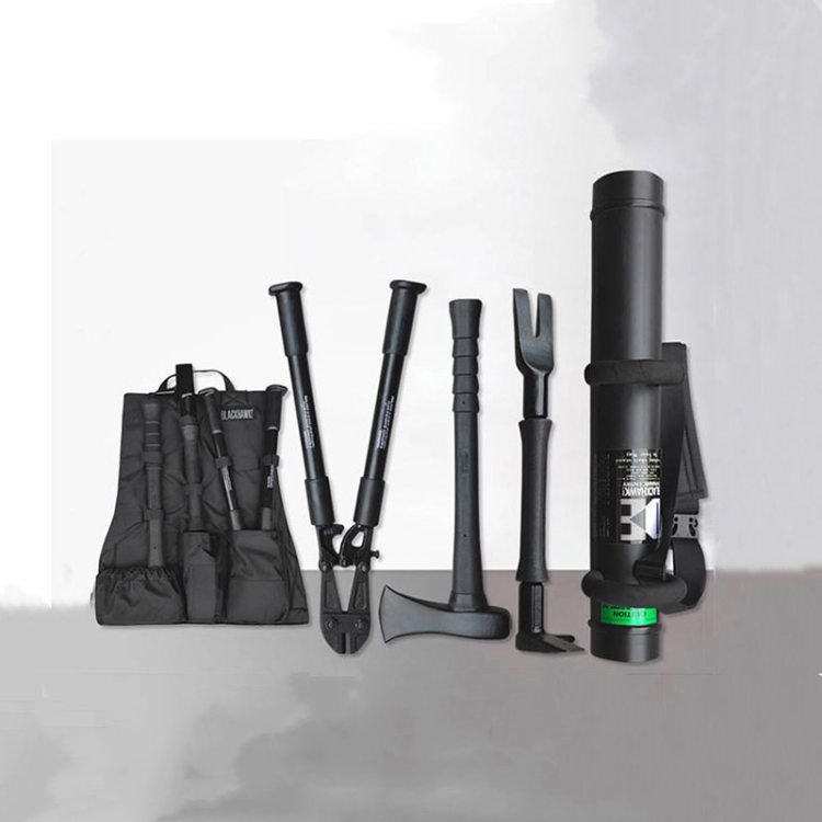 消防救援黑鹰四件套便携式手动防盗门破拆工具背负式破门撞门器