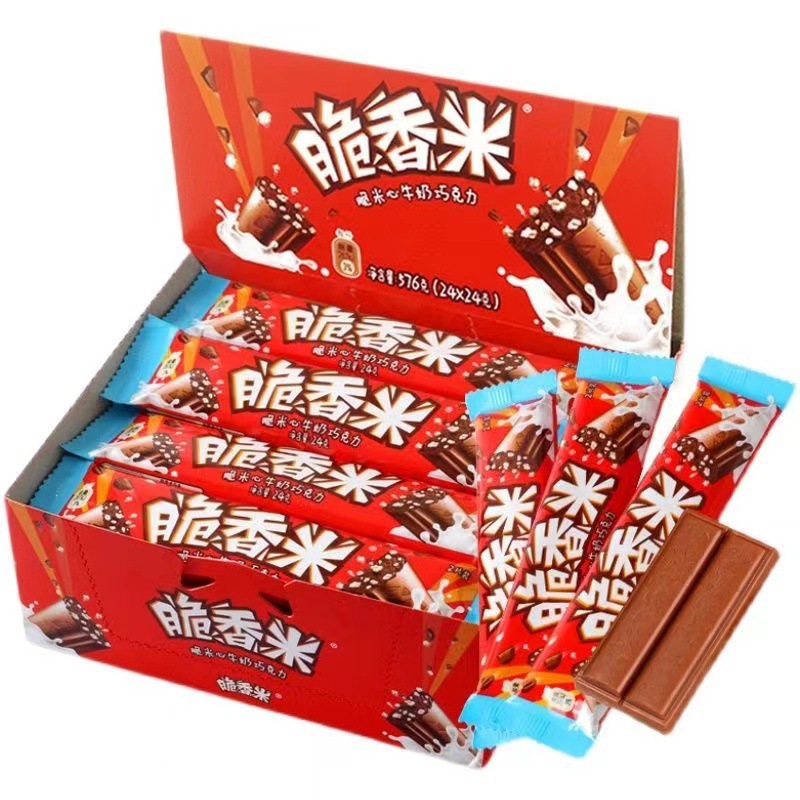 德芙脆香米巧克力24g*24条整盒装576g牛奶巧克力儿童零食批发