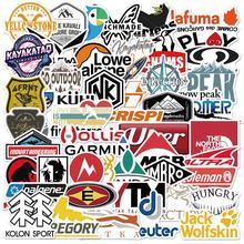 50张户外运动品牌Logo涂鸦贴纸防水行李箱滑板自行车旅游水壶贴画
