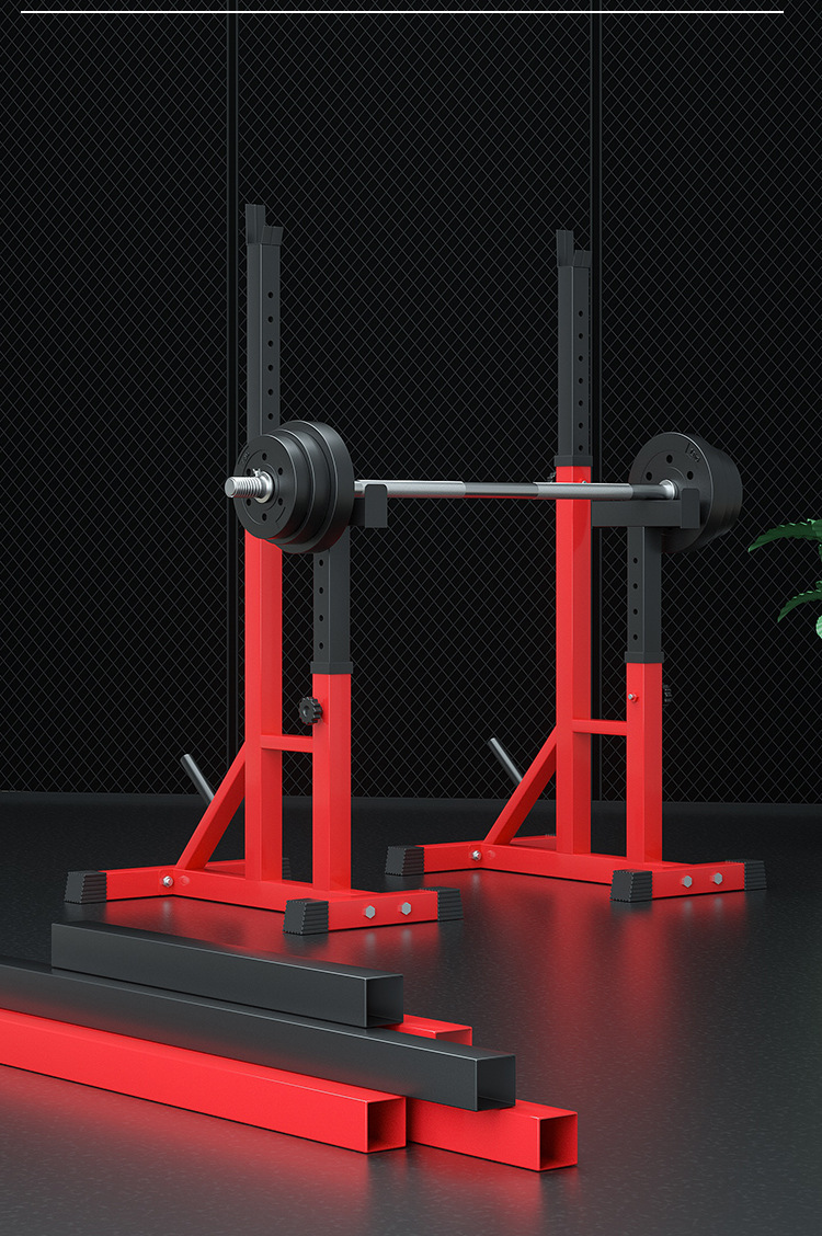 家用健身器材杠铃架深蹲架男女卧推架可调节举重架杠铃保护架