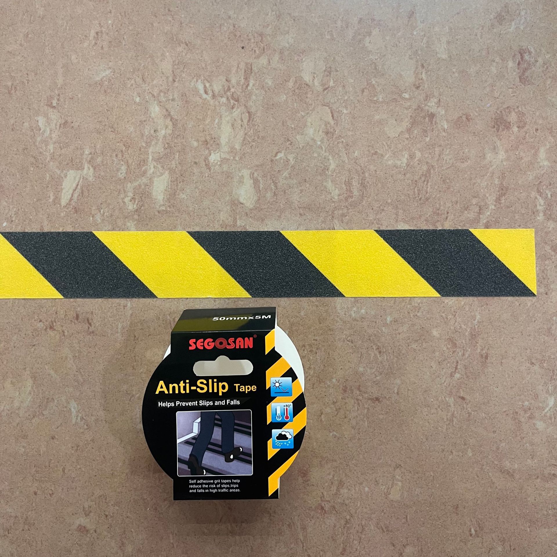 Black and Yellow Frosted Anti-Skid Tape Nursing Home Kindergarten Floor Corridor Two-Color Card Set Safety Warning Anti-Slip Tape