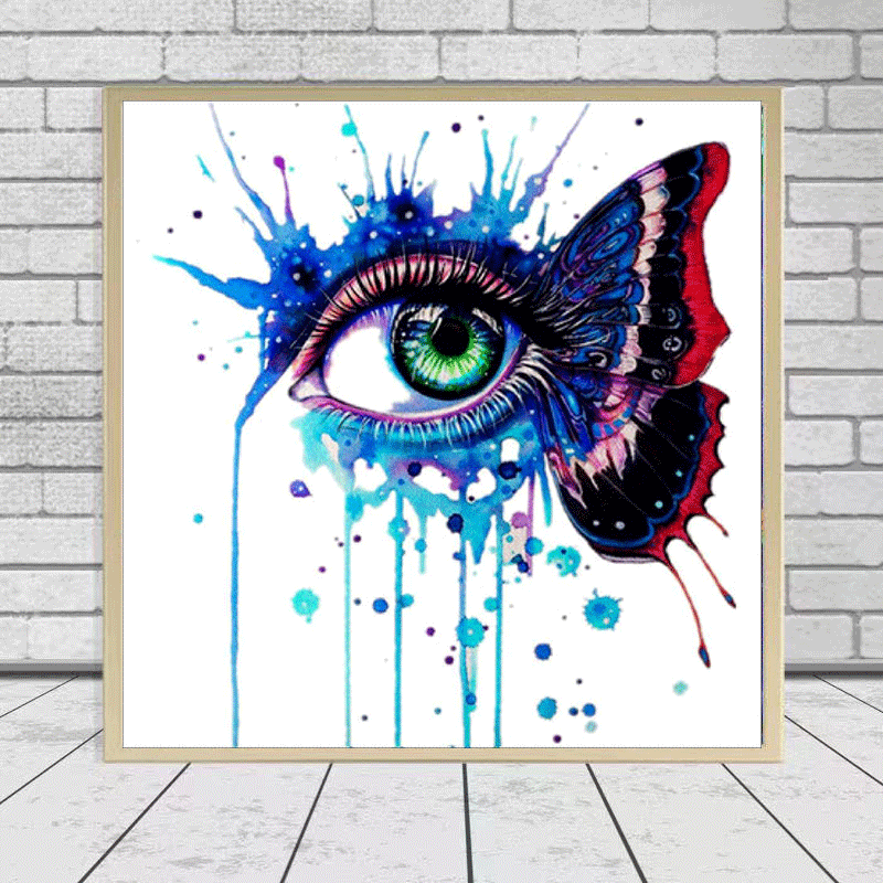 厂家跨境货源批发30*30天使之眼diy钻石画家居卧室挂手绘装饰画