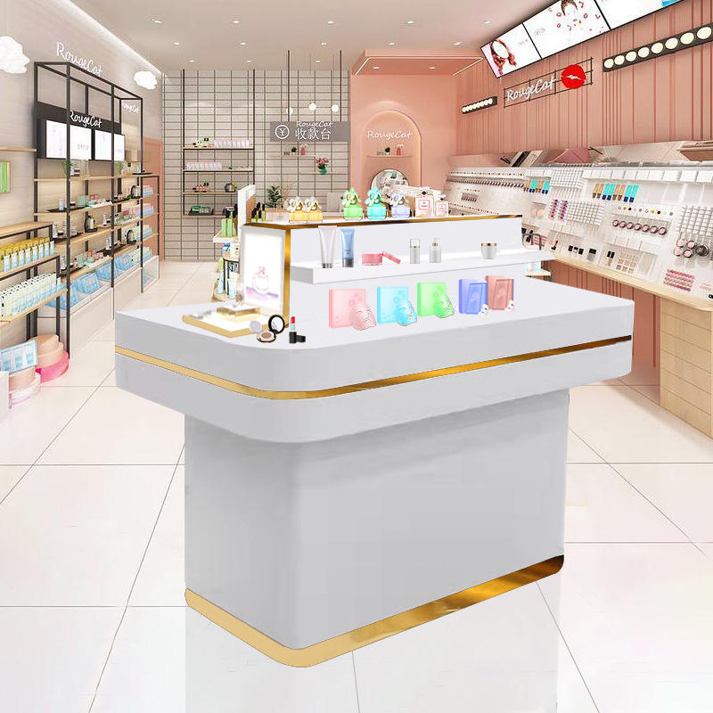 化妆品展示柜中岛柜彩妆护肤品面膜香水美容院产品饰品珠宝展示台